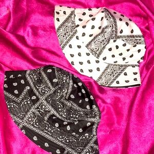 Bandana Bucket Hats 🖤✨🤍